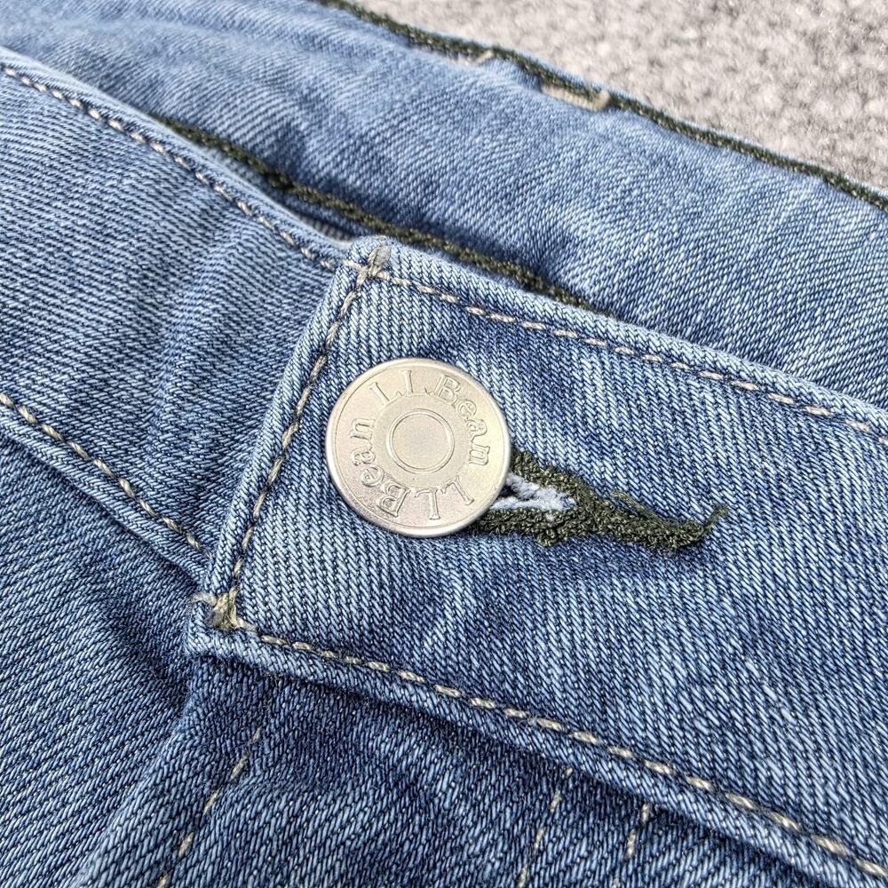 LL Bean Jeans Womens 14P Blue BeanFlex Stretch Mid Rise Classic Fit Denim Casual - Picture 10 of 16